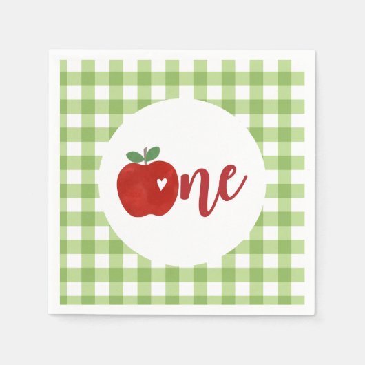 Appel van onze oog eerste verjaardag servet (Voorkant)