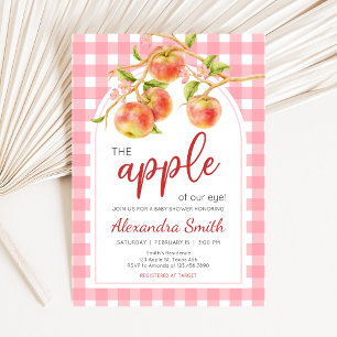 Appel van Onze Oog Gingham Baby Shower Kaart