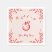 Appel van onze Oog Hand getrokken Herfst Baby show Servet (Voorkant)