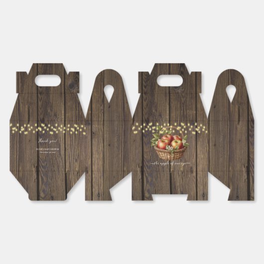 Appel van onze Oog Herfst Bloemenhout Baby shower Bedankdoosjes (Ongevouwen)