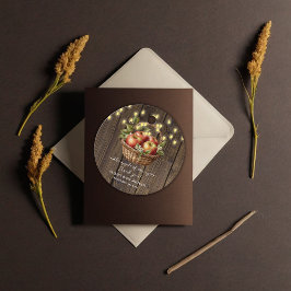 Appel van onze Oog Herfst Bloemenhout Baby shower Bedankjes Labels