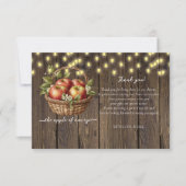 Appel van onze Oog Herfst Bloemenhout Baby shower Bedankkaart (Voorkant)