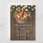 Appel van onze Oog Herfst Bloemenhout Baby shower Bedankkaart (Voorkant)