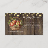 Appel van onze Oog Herfst Bloemenhout Baby shower Informatiekaartje (Voorkant)