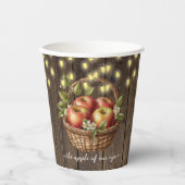 Appel van onze Oog Herfst Bloemenhout Baby shower Papieren Bekers (Voorkant)