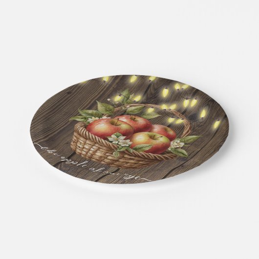 Appel van onze Oog Herfst Bloemenhout Baby shower Papieren Bordje (Gekanteld)