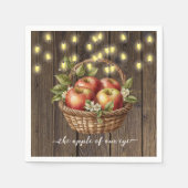 Appel van onze Oog Herfst Bloemenhout Baby shower Servet (Voorkant)