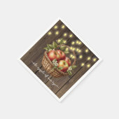 Appel van onze Oog Herfst Bloemenhout Baby shower Servet (Hoek)