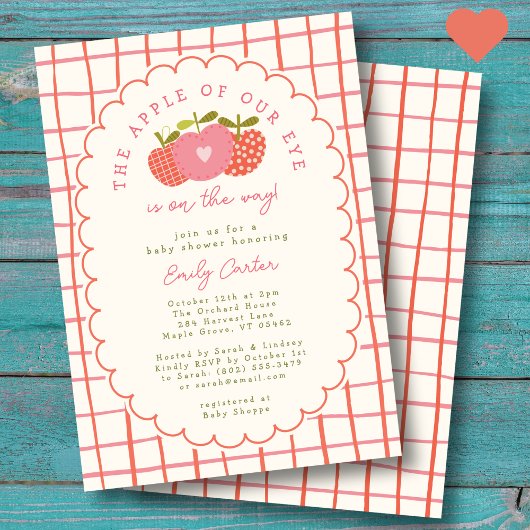 Appel van Onze Oog Herfst Whimsical Schattige Roze Kaart