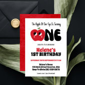 Appel van onze oog meisje 1e verjaardag partij kaart