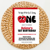 Appel van onze oog meisje 1e verjaardag partij kaart