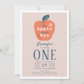 Appel van onze Oog Meisje Roze 1e Verjaardag Kaart (Voorkant)