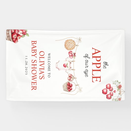 Appel van Onze Oog Orchard Herfst Baby shower Welk Spandoek (Horizontaal)