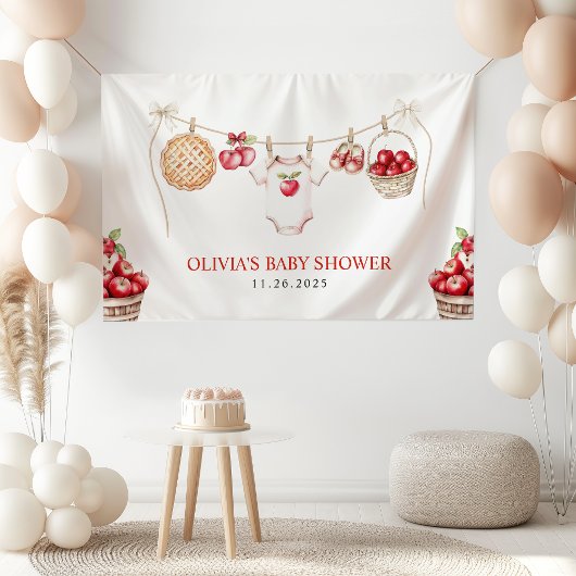 Appel van Onze Oog Orchard Herfst Baby shower Welk Spandoek