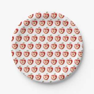 Appel van onze oog rode appel hart baby shower bor papieren bordje
