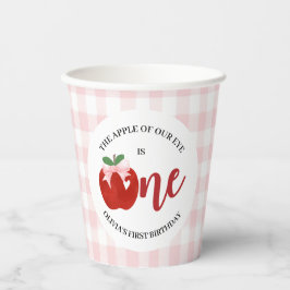 Appel van onze oog Roze strik verjaardag Papieren Bekers