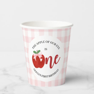 Appel van onze oog Roze strik verjaardag Papieren Bekers
