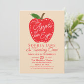 Appel van onze Oog Schattigee Kinder 1e Verjaardag Kaart (Staand voorkant)