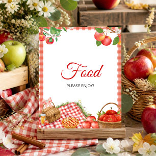 Appel van onze oog Val Baby Shower Eten Poster