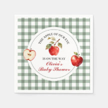 Appel van onze oogappel groen geruit Baby Shower