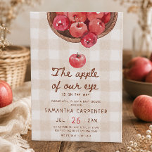 appel van onze oogappelmand geruite baby shower