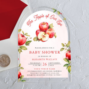 Appel van onze oogboog Baby shower Acryl Uitnodigingen