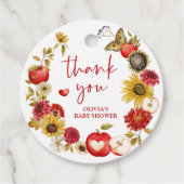 Appel van Onze Oogkrans Herfst Baby shower Gift Bedankjes Labels (Voorkant)