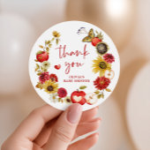 Appel van Onze Oogkrans Herfst Baby shower Gift Ronde Sticker