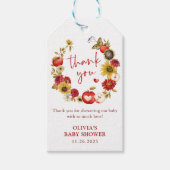 Appel van onze oogkrans Herfst Baby shower gunst Cadeaulabel (Voorkant)