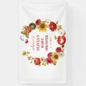 Appel van Onze Oogkrans Herfst Baby shower Welkom Spandoek (Verticaal)