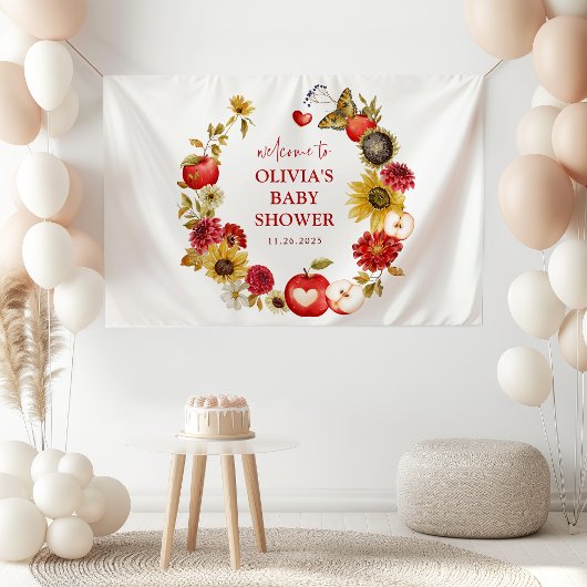 Appel van Onze Oogkrans Herfst Baby shower Welkom Spandoek