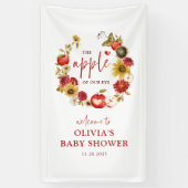 Appel van Onze Oogkrans Herfst Baby shower Welkom Spandoek (Verticaal)