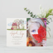 Appel van onze oogmand & boom Foto Verjaardag Kaart (Staand voorkant)