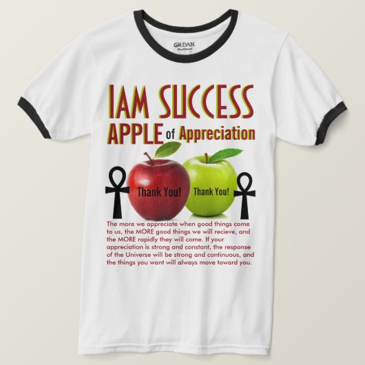 APPEL van WAARDERING T-shirt (Design voorkant)