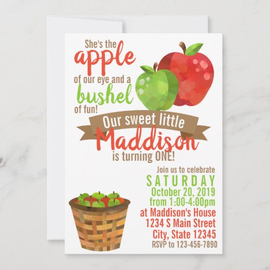 Appel Verjaardag Kaart (Voorkant)