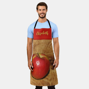 appel,voedsel, keuken, dienblad, keuken decor, kok schort