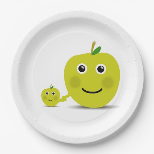 Appel vriendjes melamine+bord papieren bordje (Voorkant)