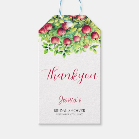 Appelachtig Ever Na Apple Bruiloft Douche Cadeaulabel (Voorkant)