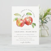 Appelachtig Ever Na Apple Watercolor Bruiloft Kaart (Staand voorkant)