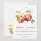 Appelachtig Ever Na Apple Watercolor Bruiloft Kaart (Voorkant / Achterkant)