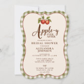 Appelachtig Ever Na Bruiloft Gingham Bruidsfeest Kaart (Voorkant)