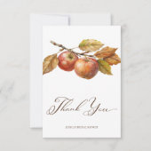 Appelachtig ooit na appelval bruidsdouche bedankkaart (Voorkant)