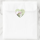 Appelbloemen bedankt sticker. hart sticker (Tas)