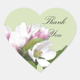 Appelbloemen bedankt sticker. hart sticker