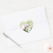 Appelbloemen bedankt sticker. hart sticker (Envelop)