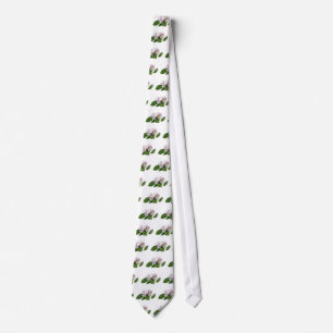 appelbloemen en groene bladeren stropdas