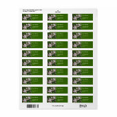 appelbloemen groen adreslabel etiket (Full Sheet)