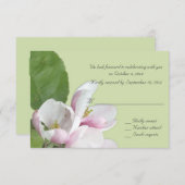 appelbloemen groene RSVP-kaart Kaart (Voorkant / Achterkant)