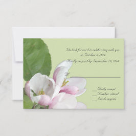 appelbloemen groene RSVP-kaart Kaart
