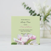 appelbloemen , uitnodiging (Staand voorkant)